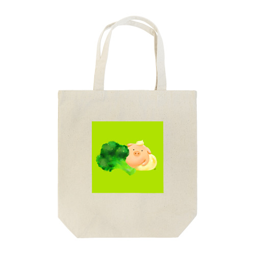 ブロッコリーとぶた Tote Bag