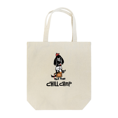 chill camp dog Tote Bag
