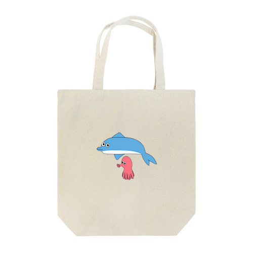 10秒で描いたイルカとタコ Tote Bag