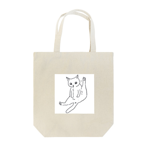 毛繕いする猫 Tote Bag