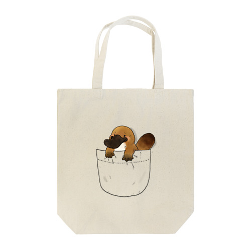 ポケットに入るカモノハシ Tote Bag