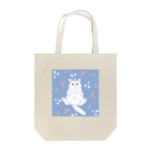 Mof mof days　おっさんにゃんこ(白色） Tote Bag