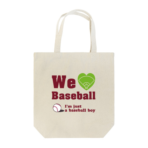 We love Baseball(レッド) トートバッグ