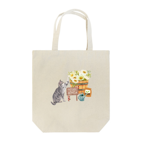 お花が好きな猫 Tote Bag
