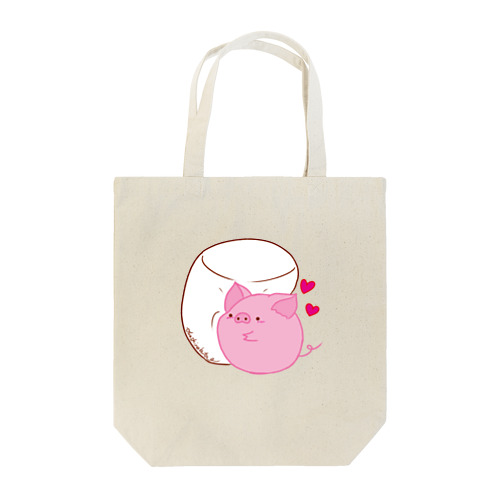 ぶたくんとマシュマロ Tote Bag