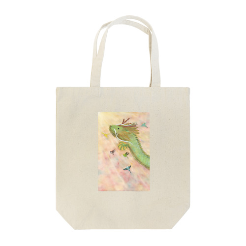 『インコたちと昇り龍』 Tote Bag