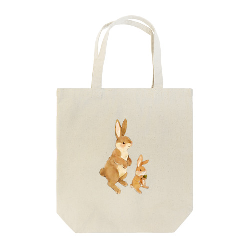 可愛い親子のウサギ Tote Bag