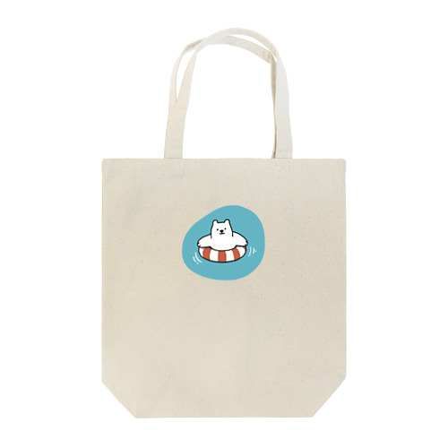 ぷかぷか浮かぶしろくまくん Tote Bag