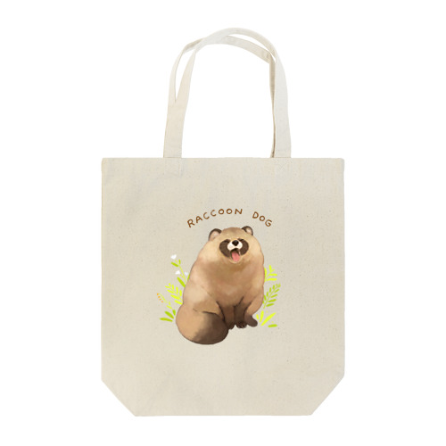 あくびをするタヌキ Tote Bag