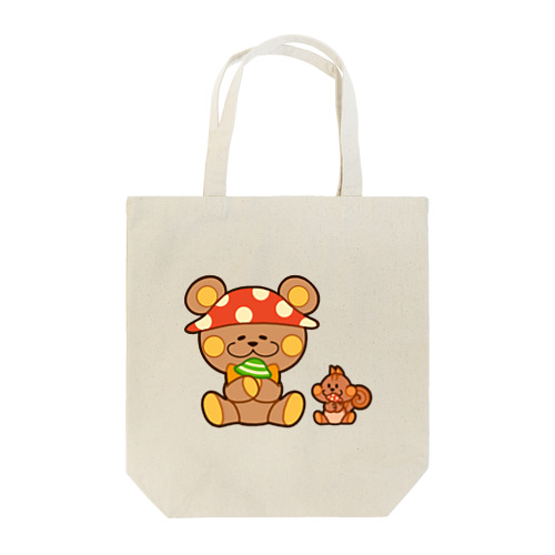 ぬいクマちゃんのキノコがり Tote Bag