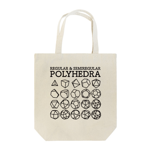 Regular&Semiregular Polyhedra Tote Bag