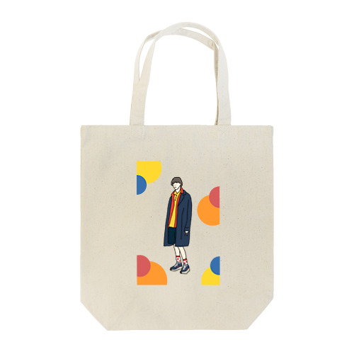 Coat boy (colorful dots) Tote Bag