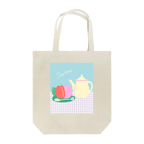 チューリップ×ティーカップ Tote Bag