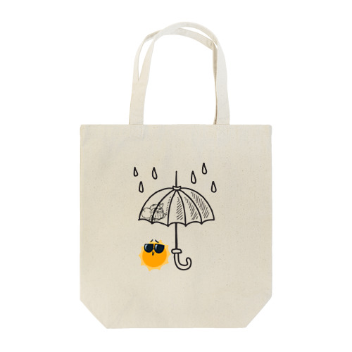 雨宿りする晴れの子、太陽 トートバッグ