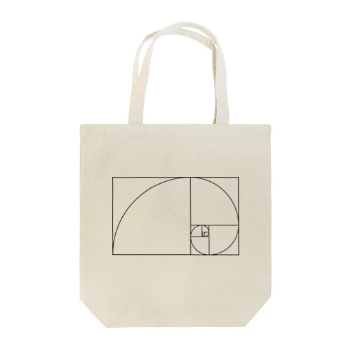 フィボナッチ黄金螺旋 Tote Bag