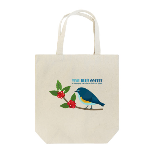 Teal Blue Bird Tote Bag