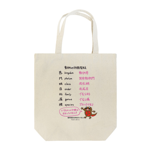 【理学部生を手伝うイモリ】分類階級 Tote Bag