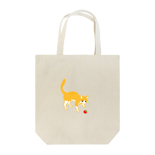 茶白猫とトマト🍅 Tote Bag