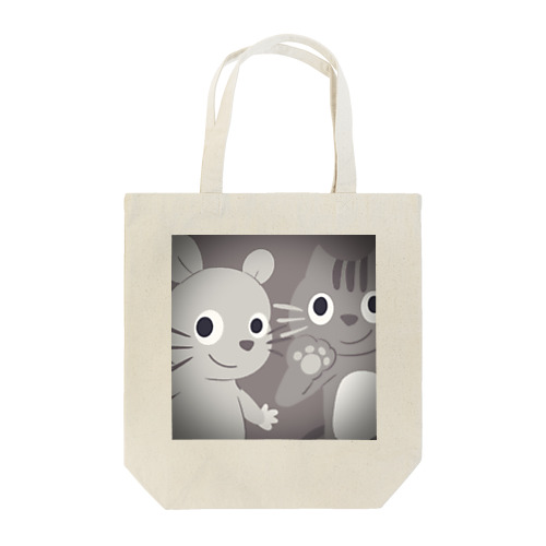 ネズミとネコ(自撮り) Tote Bag