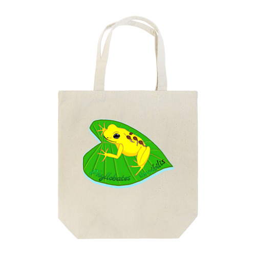 Phyllobates terribilis(猛毒吹矢ガエル)　英語バージョン Tote Bag