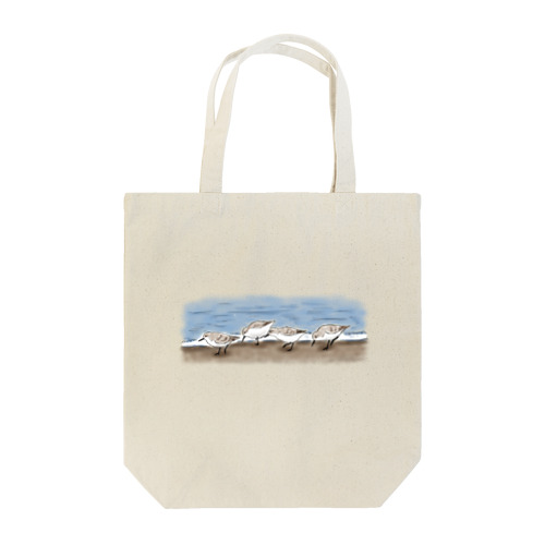 波打ち際のミユビシギ Tote Bag