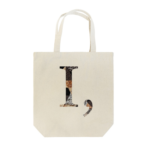 イニシャルI, モノクロドライフラワー  Tote Bag