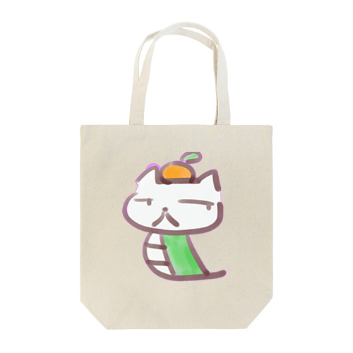 みかんの載ったいぬへび Tote Bag