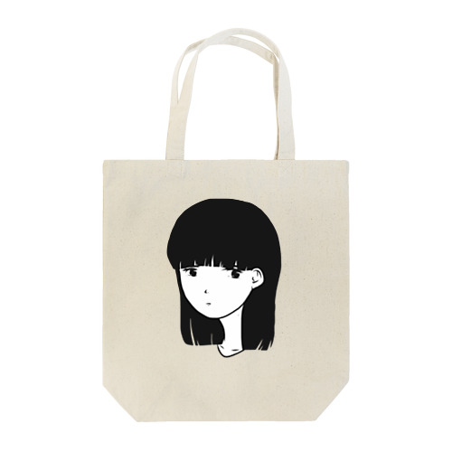 無表情黒髪少女 Tote Bag