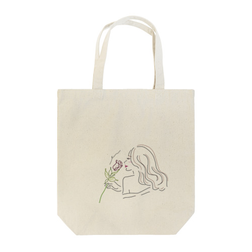 薔薇を香るガール🌹 Tote Bag