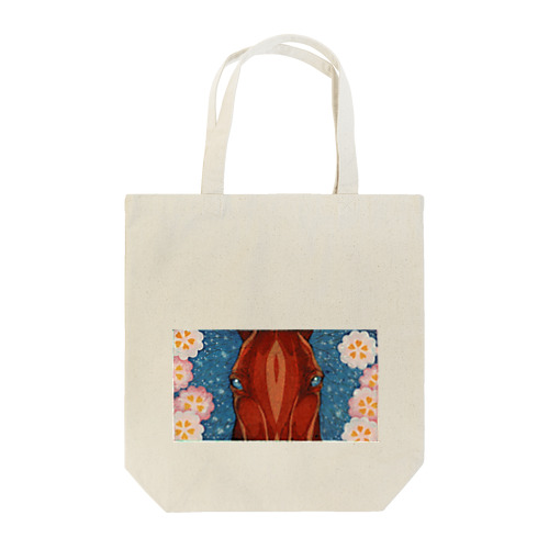 【菊に桜】…栗毛の馬… Tote Bag