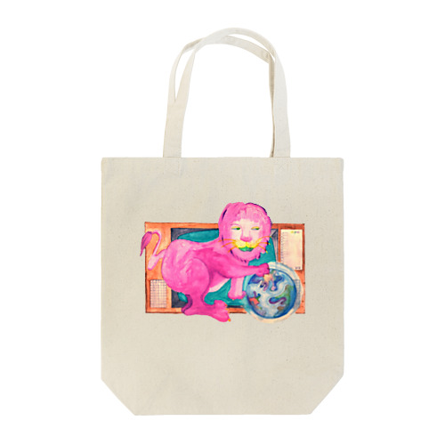 ピンクのライオン Tote Bag