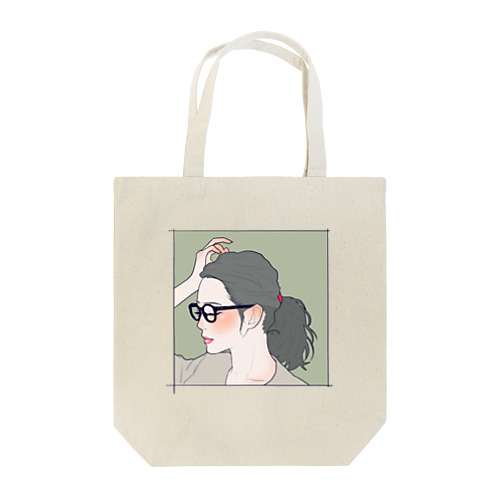 眼鏡女子 Tote Bag