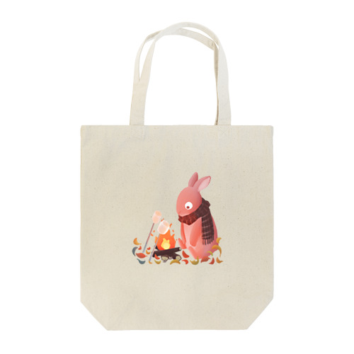 モッフモフのうさぎのキャンプ Tote Bag