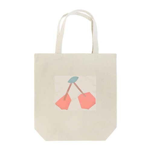 折り紙のさくらんぼ Tote Bag