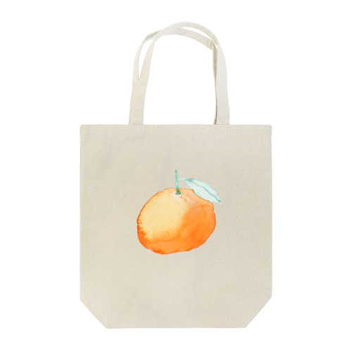 水彩 オレンジ トートバッグ