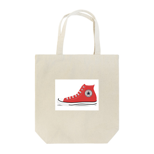 スニーカー　赤 Tote Bag
