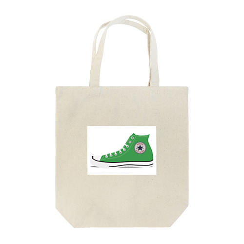 スニーカー　緑 Tote Bag