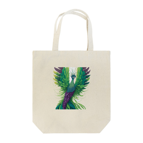 緑色の鮮やかな孔雀 Tote Bag