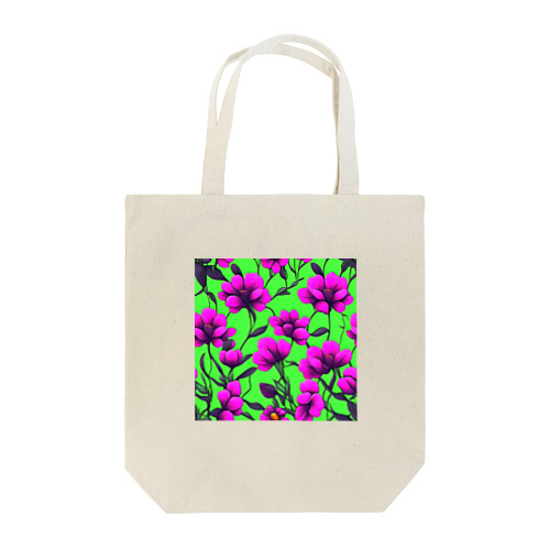 紫の鮮やかな花 トートバッグ