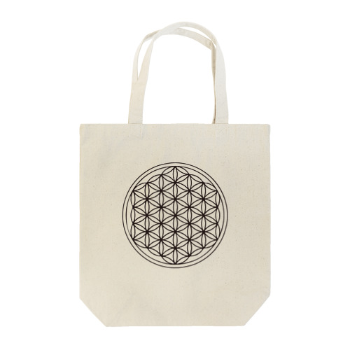 神聖幾何学のフラワーオブライフ (Flower of Life) Tote Bag