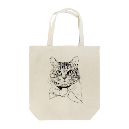 ペン画のしましま猫ちゃん Tote Bag