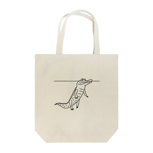 水中で変な格好してるワニ Tote Bag