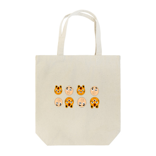 虎とひょっとこスタンプ Tote Bag