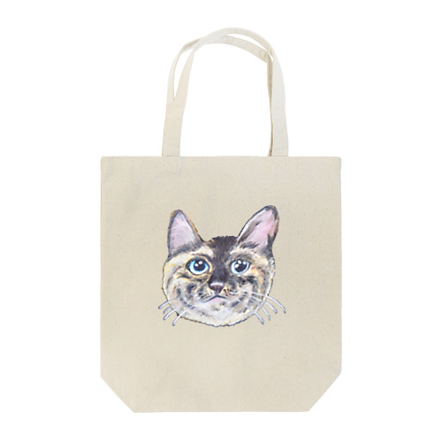 チョークアートの見上げるサビ猫 Tote Bag