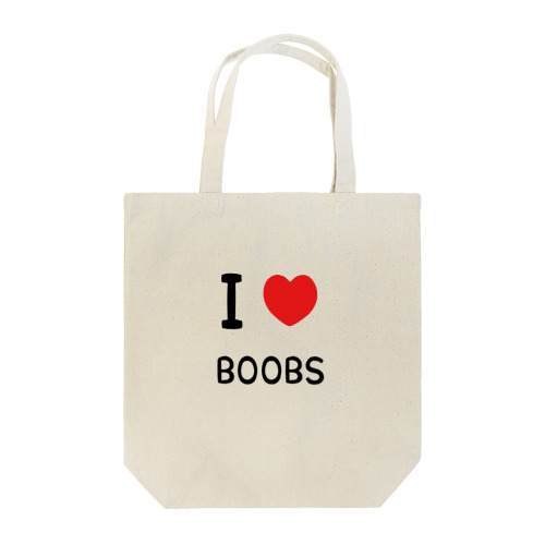 I Love boobs トートバッグ