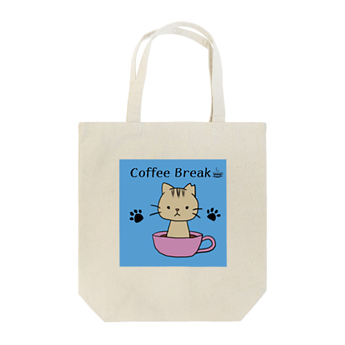 キジトラ さくら 猫（Coffee Break） トートバッグ