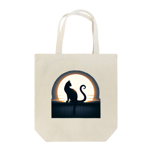 猫のシルエットが美しい Tote Bag