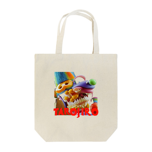 COLORFUL POPCORN MONSTERS by AI Tote Bag