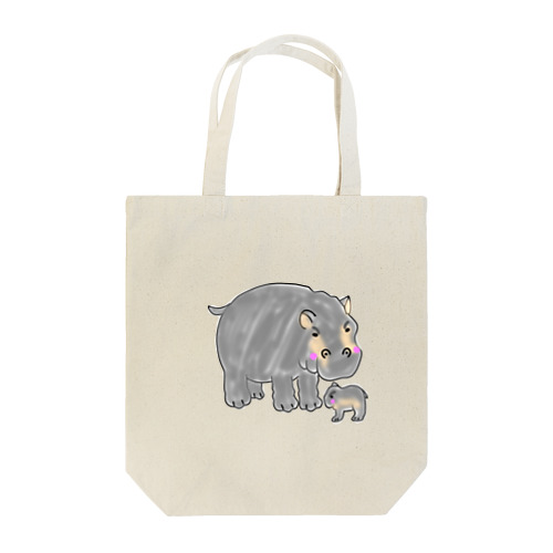 仲良し親子シリーズ（カバさん） Tote Bag