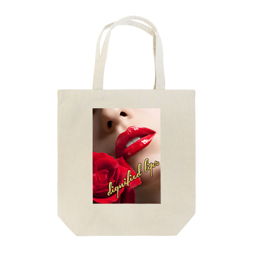 美女の口唇に薔薇 Tote Bag